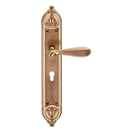 Aisha Door Handle on Plate - Big - Gold
